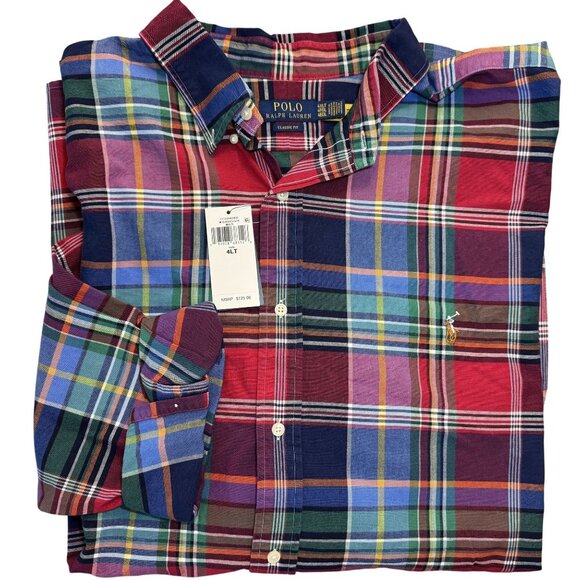 Ralph Lauren Other - Polo Ralph Lauren Mens Multicolor Plaid Button-Down Shirt 4XLT Long Sleeve